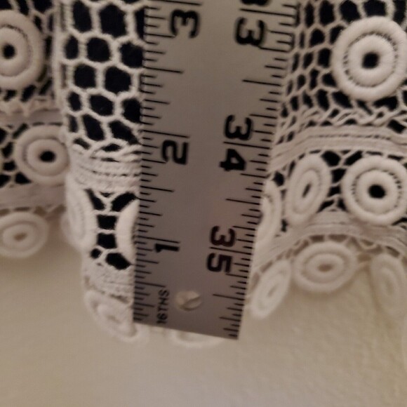 J. Crew Sleeveless V Neck Empire Cut Dress Eyelet Lace Lined Women's Size 2 - Picture 11 of 16